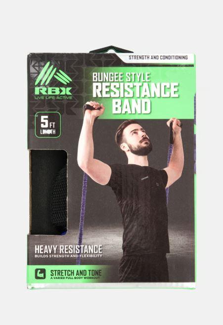 5 FT Length Bungee Style Resistance Band, Black