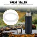 Juntas de repuesto compatibles con Thermos Stainless King de 16 onzas para vaso de viaje, se adapta a vasos de viaje de acero inoxidable King y comparables, sello de silicona para alimentos sin fugas