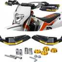 Dirt Bike Handguards, Aperture 0.66-0.83" Motorcycle Handlebars Guards Accessories Universalfor for CRF XR YZF XC KX 150 250 300 125 Motorcycle Ebike ATV Pit Bike Motocross Enduro MX,Gold