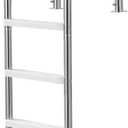 VEVOR Swimming Pool Ladder, 4-Step Double Handrails Stairs with Non-Slip Heavy Duty Steps, Stainless Steel Load Capacity 265 lbs, for 54 in Inground Pools with Mounted Deck Board Indoor & Outdoor