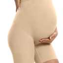 XNHAN Secret Fit Shaper Panty - Seamless Maternity Shapewear for Dress, Belly Support, Prevent Thigh Chaffing, XL