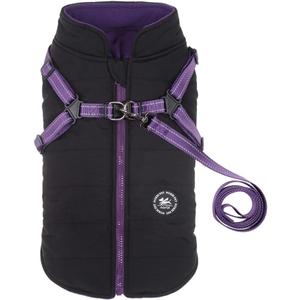 Norbi Pet Warm Jacket Small Dog Vest Harness Wih Leash Puppy Winter 2 in 1 Outfit Cold Weather Coat (XL, Black)