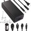 42V 2A Charger with 6 Plugs Universal for 36V Li-ion Battery, Fast Charger Replacement for Razor, Jetson, Voyage, gotrax, ninebot, Bird, Segway and Most 36V 10S Lithium Battery Device