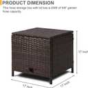 Decorative Garden Hose Storage Box with Lid, Weather Resistant Handwoven PE Rattan Water Hose Holder, Storage For Garden Tools, 200FT 5/8'' Hose Capacity