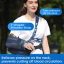 Velpeau Shoulder Abduction Sling with Two Removable Pillows, Shoulder Immobilizer Strap for Sleeping, Rotator Cuff Surgery, Medical Sling for Women & Men, Fits Left & Right Arm (L, Bust 41)