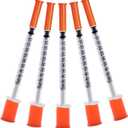 31G 0.5cc 1/4 Inch (6mm) Syringe with Needle, Individually Wrapped, Pack of 100