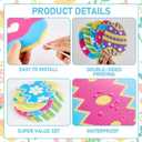 2 x 16 Pcs Large Easter Tree Decorations Egg Ornaments Cute Colored Egg Picks Ornaments Extra Large Pink Yellow Blue Easter Eggs Tree Picks Toppers for Home School Office Spring Party Vase Decor