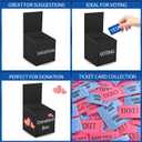 12 Pack Raffle Box Donation Box for Fundraising, Ballot Cardboard Boxes with Slot for Ticket and Removable Header Charity for Collecting Business Card Voting Contes, 6 x 6 x 6 Inch