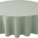 Biscaynebay Round Tablecloth 60 Inch-Sage Outdoor Fabric Table Cover-Small Circle Folding Table Cloths Linen Water Resistant Washable for Kitchen Dining Picnic Patio Outdoor Party Restaurant Tables