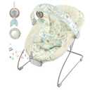 Portable Baby Bouncer Seat with 8 Melodies, 3 Vibration Levels & Adjustable Volume, Foldable Infant Bouncer Rocker with Safety Harness for Baby 0-6 Months, Indoor & Outdoor Use BR2404
