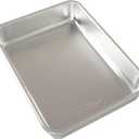 Nordic Ware Natural Aluminum Commercial Rectangular Cake Pan, Exterior dimensions 12.9 x 9.5 x 2.5 inches and interior dimensions 12.1 x 8.8 x 2.5 inches