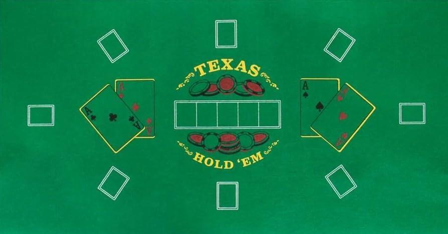 Texas Holdem Felt Layout - 36 x 72 Inch Size!