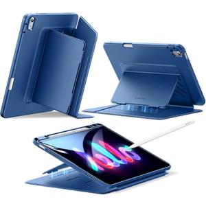 ESR for iPad Air 13 Inch Case M3/M2 (2025/2024), Vertical Stand Cover, Multi Stand Angles, Ultra-Stable Case for iPad Air 13 with Pencil Holder, Flip Series, Blue
