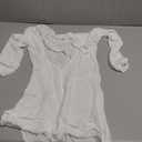 Lilosy Sexy Crochet Sheer Long Sleeve Cover Up Swim Bathing Suit Beach Dress One Piece (White, S)