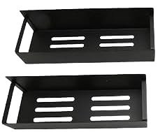 Magnetic Rack, Magnetic Shelf Magnetic Seasoning Rack with Strong Magnet for Fridge Kitchen Storage No Screws Needed Ventilation Holes, 2 Pcs