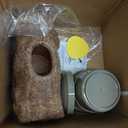 Durable Dog Puzzle Toy for Medium/Large Dogs  Interactive Chew Toy with Frozen Treat Molds & Peanut Butter Grooves, Treat Dispensing Enrichment Toy  Interactive Chew Toy to Keep Dogs Busy (Yellow Brown)