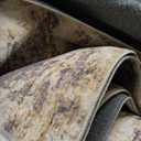 DUIDY 9x12 Modern Abstract Rug Washable Area Rugs for Living Room Bedroom Dining Room Non-Slip Low Pile Neutral Large Rug Soft Indoor Floor Carpet, Gold