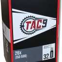 2 x TAC 9 Bike Tubes, 26" Standard Schrader Valve - Select Your Size
