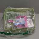 Guinea Pig Litter Box,Bunny Plastic Square Cage Toilet with Grate Rabbits Corner Litter Bedding Small Animal Pet Toilet Box Potty Trainer Pet Pan for Guinea Pig Ferret Chinchilla(Green)