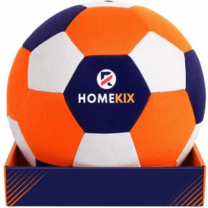 HomeKix Size 4 Indoor Soccer Ball  Soft Silent Foam Ball with Realistic Bounce for Kids Ages 312, Quiet Apartment-Friendly Home Practice, Dribbling & Juggling, Soccer Gift for Boys & Girls