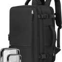 Travel Laptop Backpack Carry On Backpack for Men Women Flight Approved College School Computer Bag for Business Hiking Personal Item Backpack Fits 17.3 Inch Notebook Black (X-Large)