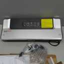 Bonsenkitchen Vacuum Sealer Machine | Compact Food Sealer for Kitchen Storage & Meal Prep | Multiple Modes | External Vacuum System | 5 Bags, Silver