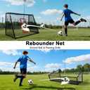 6x4 FT Soccer Goal for Backyard Training | Black | White Deep PE Net | Powder-Coated Steel Frame | Stable Design | Weather-Resistant | Kids & Youth Shooting And Passing Practice