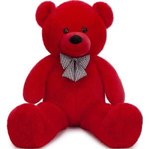 MaoGoLan Giant Teddy Bear Stuffed Animal 47inches,Red Classic Big Teddy Bear Plush Toy,Adorable and Fluffy Teddy Bear Gift for Christmas,Valentines Day,Baby Shower,Birthday,or Long Distance
