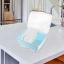 Operitacx Kitchen Dish Drying Rack Box with Lid 13X10.2X7.9 Inch Cutlery Organizer for Bowls and Chopsticks Covered Storage Solution for Home and Restaurant