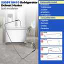 5303918410 Refrigerator Defrost Heater Kit Compatible with Kenmore Electrolux Frigidaire Crosley, 5303918410 Defrost Heater Replace 303918410 75303918410 1533034 AP4455011 EAP2369212