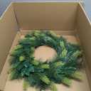 24 Inch Artificial Christmas Wreaths for Front Door Real Touch PE Pine Wreath for Winter Fireplace Holiday Party Farmhouse Decorations