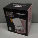 MUELLER HOME 12-Cup Pink Coffee Maker - Borosilicate Carafe, Auto-Off, Pink Kitchen Accessories, Reusable Filter, Anti-Drip, Kitchen Appliances, Keep-Warm Function