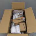 KIKCOIN 2 Pack Glass Drink Dispensers for Parties, 1 Gallon Leakproof Beverage Dispenser with 18/10 Stainless Steel Spigot & Filter & Stand -for Lemonade, Juice, Sun Tea, Punch- ALL DISHWASHER SAFE