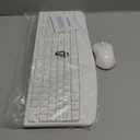 Wireless Keyboard and Mouse Combo, Full-Sized 2.4GHz Wireless Keyboard with Comfortable Palm Rest and Optical Mouse for Windows, Mac OS PC/Desktops/Computer/Laptops (White)