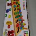 CozyBomB Montessori Educational Wooden Toys for Kids Toddler Number Puzzles Sorter Counting Shape Stacker Stacking Game Preschool Math Blocks Toys Gifts for Boy Girl Birthdays Christmas Holidays