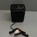 Space Heater for Indoor Use, 1500W PTC Ceramic Heater with Thermostat, Small Space Heater 2S Rapid Heating, 3 Modes, Electric Portable Heater with Safety Protection for Bedroom, Quiet Office (Black-02)