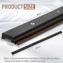 3' Adjustable Sill Cap for Therma-Tru Door,Sill Cap Threshold Replacement,Durable, Rot-Resistant, Wood-Grained Texture (Black Wood Composite),SCA4HU30SCA3MU30