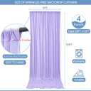 4 x 20x10ft Wrinkle Free Lavender Backdrop Curtain for Parties Soft Fabric Drapes Wedding Curtain Backdrop for Birthday Party Decorations Background for Photography 5x10ft,4 Panels
