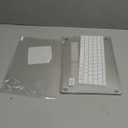 Mektron Clear Case for 13.5" Microsoft Surface Laptop 5/4/3 Metal Palm Rest Model 1951/1868,2019/2021/2022 Plastic Hard Shell Cover with Screen Protector + Keyboard Cover + Dust Plug, Crystal Clear