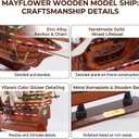 23" Wooden Mayflower Sailing Ship Model, Nautical Decor for Home, Thanksgiving Gift, Sailboat Decor, Maritime Gift, Nautical Christmas Boat Present
