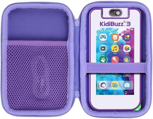 Lebakort Storage Case Compatible with VTech KidiBuzz 3 / KidiBuzz G2 Kids’ Electronics Smart Device KidiConnect (Purple Case)