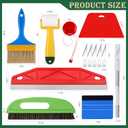WRAPXPERT Wallpaper Smoothing Tools,Wallpaper Tool Kit with Squeegee Smoother,Seam Roller,Wallpaper Brush for Peel and Stick Hanging,Contact Paper,Vinyl Application,Wall Tile
