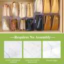 2 Pcs Acrylic Clear Purse Storage Organizers, 4 Sections Dividers in Bedroom Office (bright)