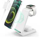 3 in 1 Wireless Charging Station, 2026 Upgraded Fast Desk Charger Station for iPhone 17 16 15 14 13 12 Pro Max Plus, Charger Stand for Apple Watch 11 10 9 8 7 6 5 4 3 2 Ultra SE, Airpods 4 3 2 Pro