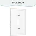 Decorative Light Switch Cover Rustic Beige Wildflower Green Plants Yellow Floral 1 Gang Oversized Single Toggle Wall Plate Jumbo Electrical Switchplate Face (1-Gang Toggle / 5 x 3 IN)