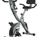 BARWING Stationary Exercise Bike for Home Workout, 5 IN 1 Foldable Indoor Cycling Bike for Seniors, 350LB Capacity, 16-Level Magnetic Resistance, Seat Backrest Adjustments