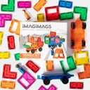 Magnetic Building Tiles, 28 Piece Vehicle Set for Boys Girls Kids, Educational Car Learning Activity Building Block Toddler Toys, STEM, Children Ages 3 Years +