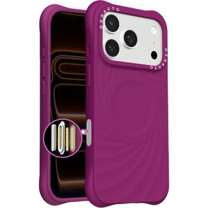ORNARTO Vortuxe for iPhone 17 Pro Max Case 6.9" | 2X MIL-STD Protection | Camera Button Control | Compatible with MagSafe | Sleek Aesthetic Liquid Silicone Phone Cover | Fuchsia