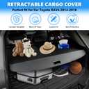 MIALUTY® Cargo Cover for 2018-2025 Jeep Wrangler Trunk Cover Wrangler Accessories Anti-Peeping Anti-Theft Privacy Screen,Trunk Luggage Shield Shade