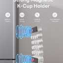 Magnetic K Cup Holder for Refrigerator, 24 K-Cup Acrylic Coffee Pod Holder with Magnets, Pod Organizer Storage for Home/Office, Coffee Station Organizer for Fridge, Drawer, 13.5"x9"x2.25"
